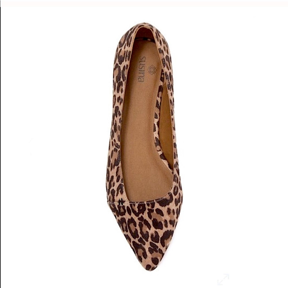FINAL DROP ⬇️ Susina Leesa Leopard Print Asymmetrical Flats